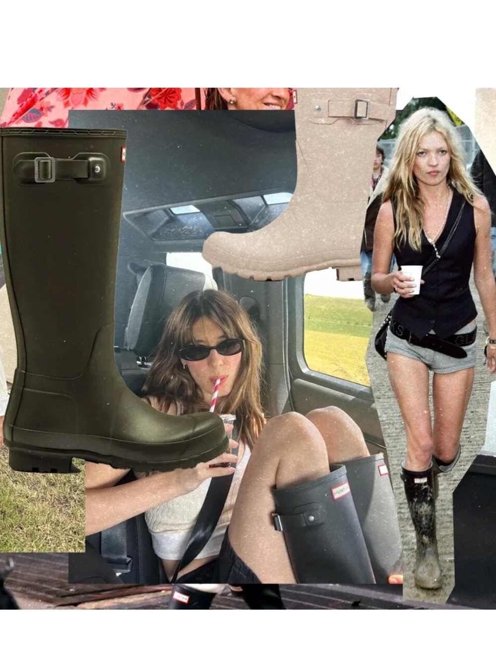 Hunter Original Tall Women's Refined GLOSS Tall Rain Boots Stormy Gray Size 7 - Picture 15 of 15